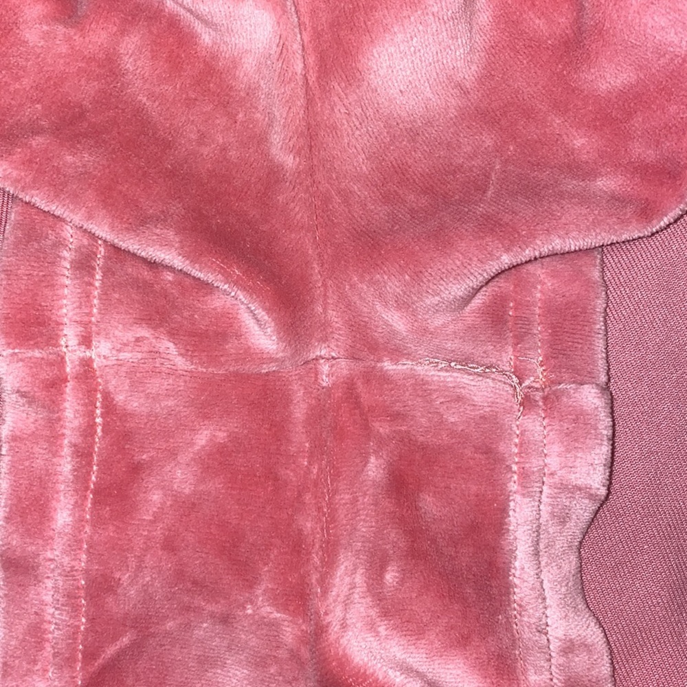 Fashion Nova Medium Pink Velour Romper Suit - Picture 12 of 14